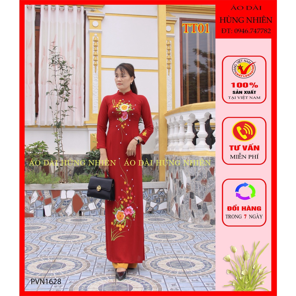 TT01 - ÁO DÀI TRUNG NIÊN TẰM THÊU TINH TẾ