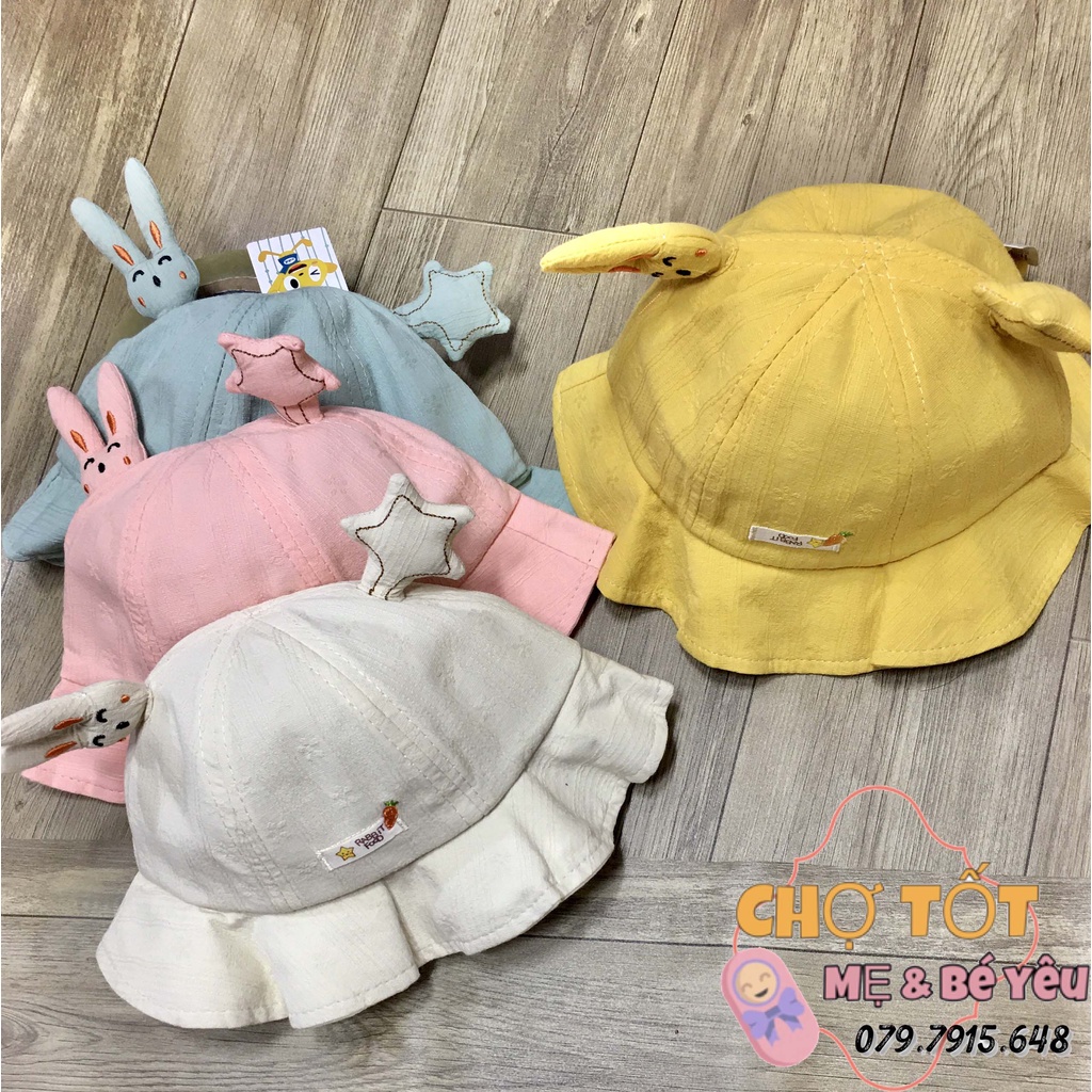 [ẢNH THẬT] Mũ, Nón Tai Bèo Cho Bé Gái Tai Thỏ Đáng Yêu 6-18 tháng