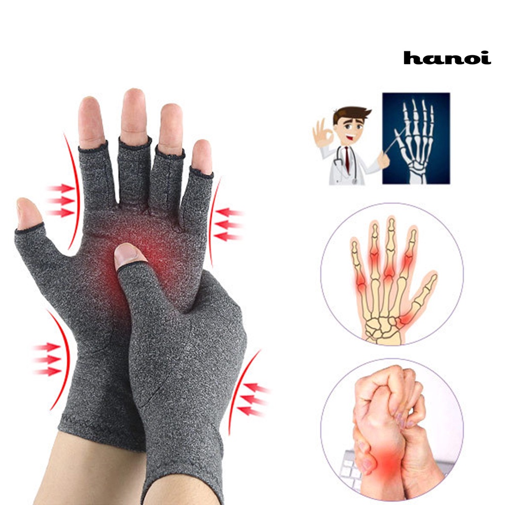 Set 2 găng tay hở ngón bằng vải cotton mềm thoáng khí phong cách thể thao cho nam nữ