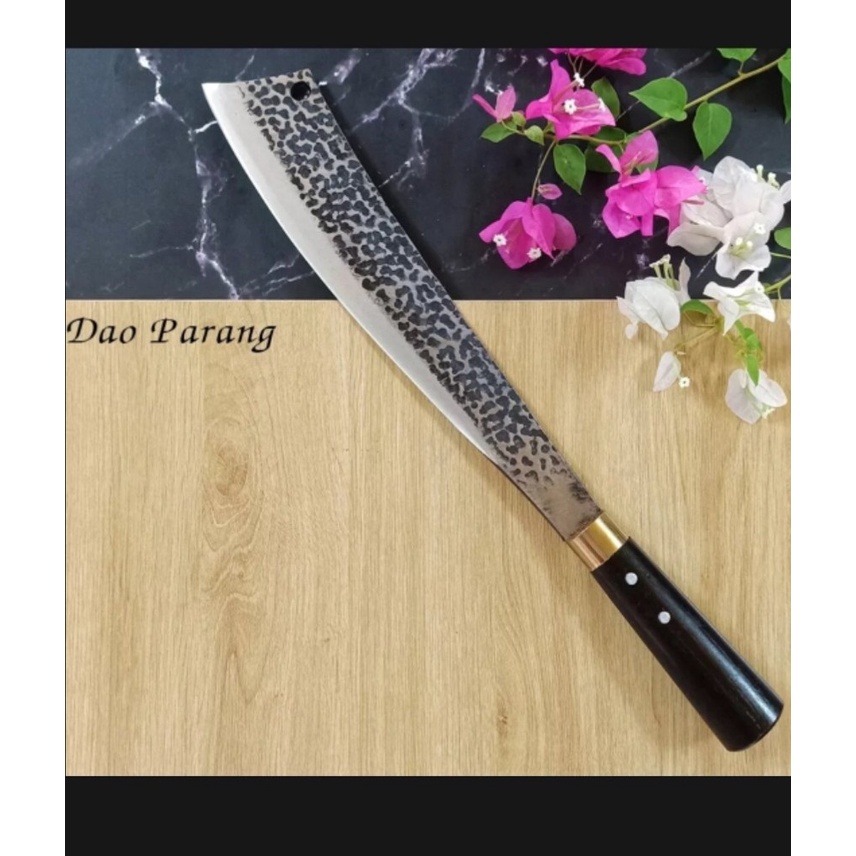 Dao Parang Chặt Cây Đi Rừng Rèn Từ Thép Nhíp Dập Vân 2 Mặt Cao Cấp