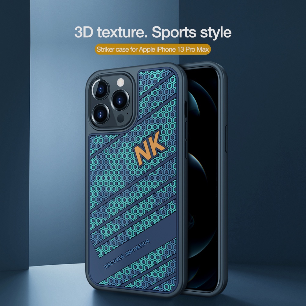 Ốp điện thoại Nillkin Striker dành cho iPhone 13 Pro Max / 13 Pro / 13 kết cấu kiểu tổ ong hình học chống sốc
