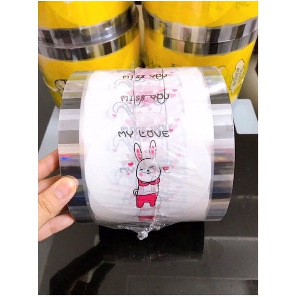 🧋Cuộn màng dập ly trà sữa in hình đẹp