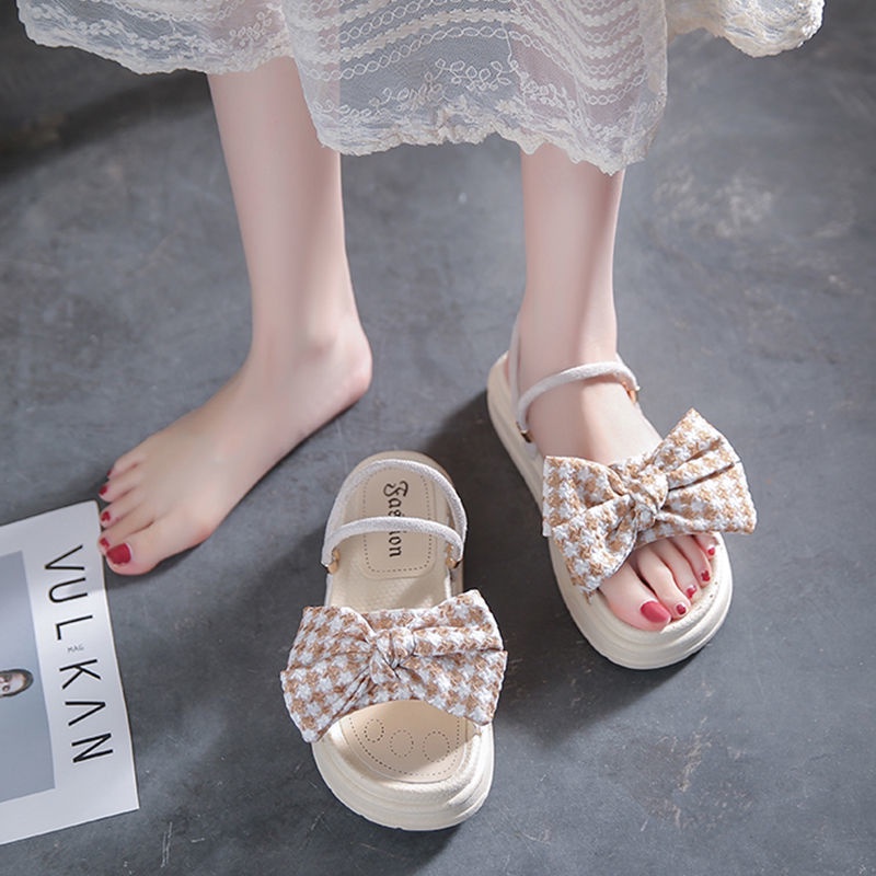 Giày Sandal Nữ Đế Dày Mềm Mại Phong Cách Roman