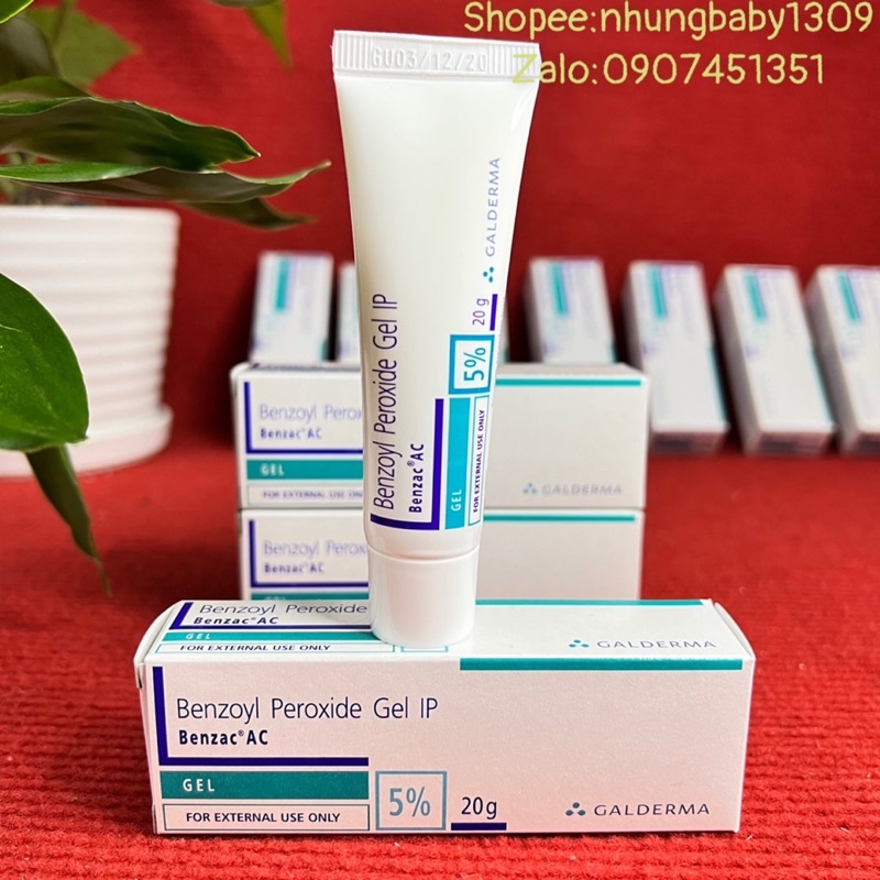 Benzoỳl Peroxìde Gel 2.5% &amp; 5% loại bỏ các loại mụn