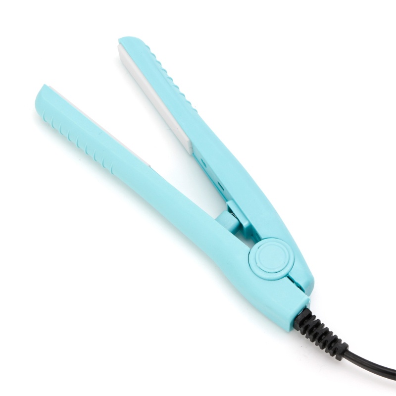 Máy Duỗi / Uốn Tóc Mini Màu Đen / Hồng / Xanh Dương Bằng Gốm Sứ Kích