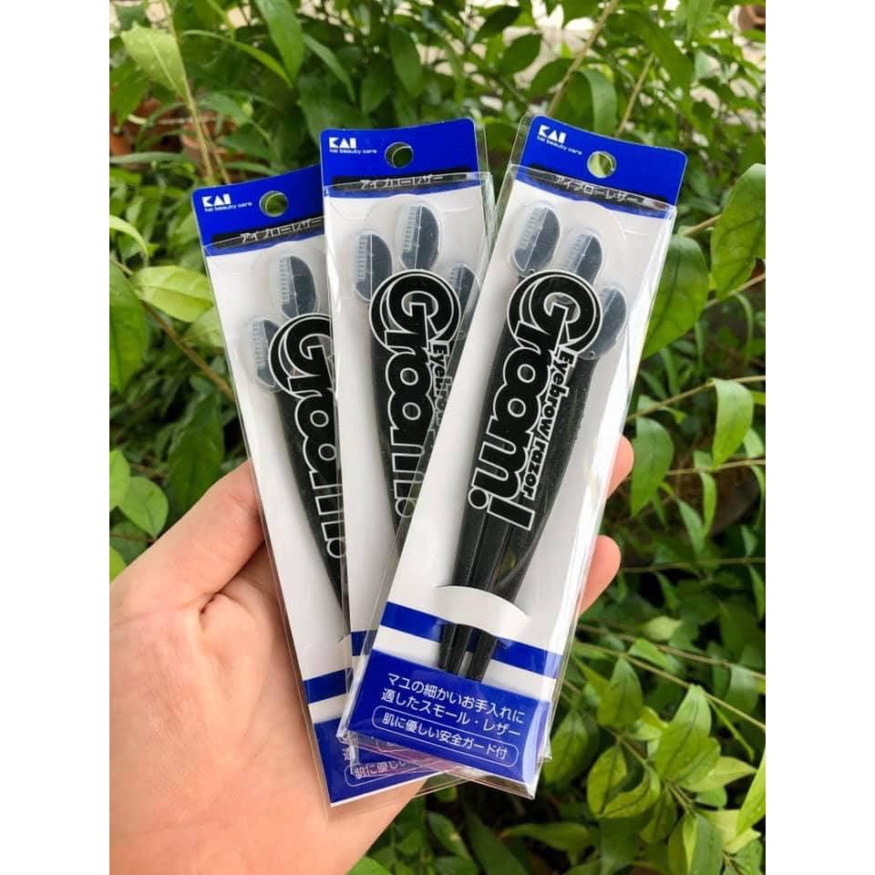 Bộ 3 cây dao cạo mày KAI GROOM EYEBROW RAZOR NHẬT BẢN