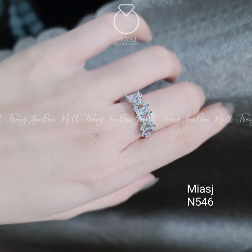 Nhẫn nữ bạc Ý S925 MiASJ N546 đá CZ nhân tạo cao cấp sáng đẹp lung linh