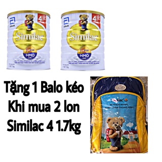 Combo 2 lon Similac 4 1.7kg tặng 1 balo kéo