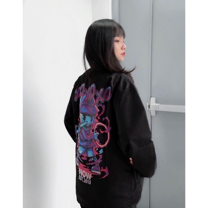 Áo Khoác Dù Chống Nắng Cho Nam Nữ Đôi Có 2 Màu, Ulzzang Unisex in hình XOXO Form Rộng Jacket 123SHOP | BigBuy360 - bigbuy360.vn