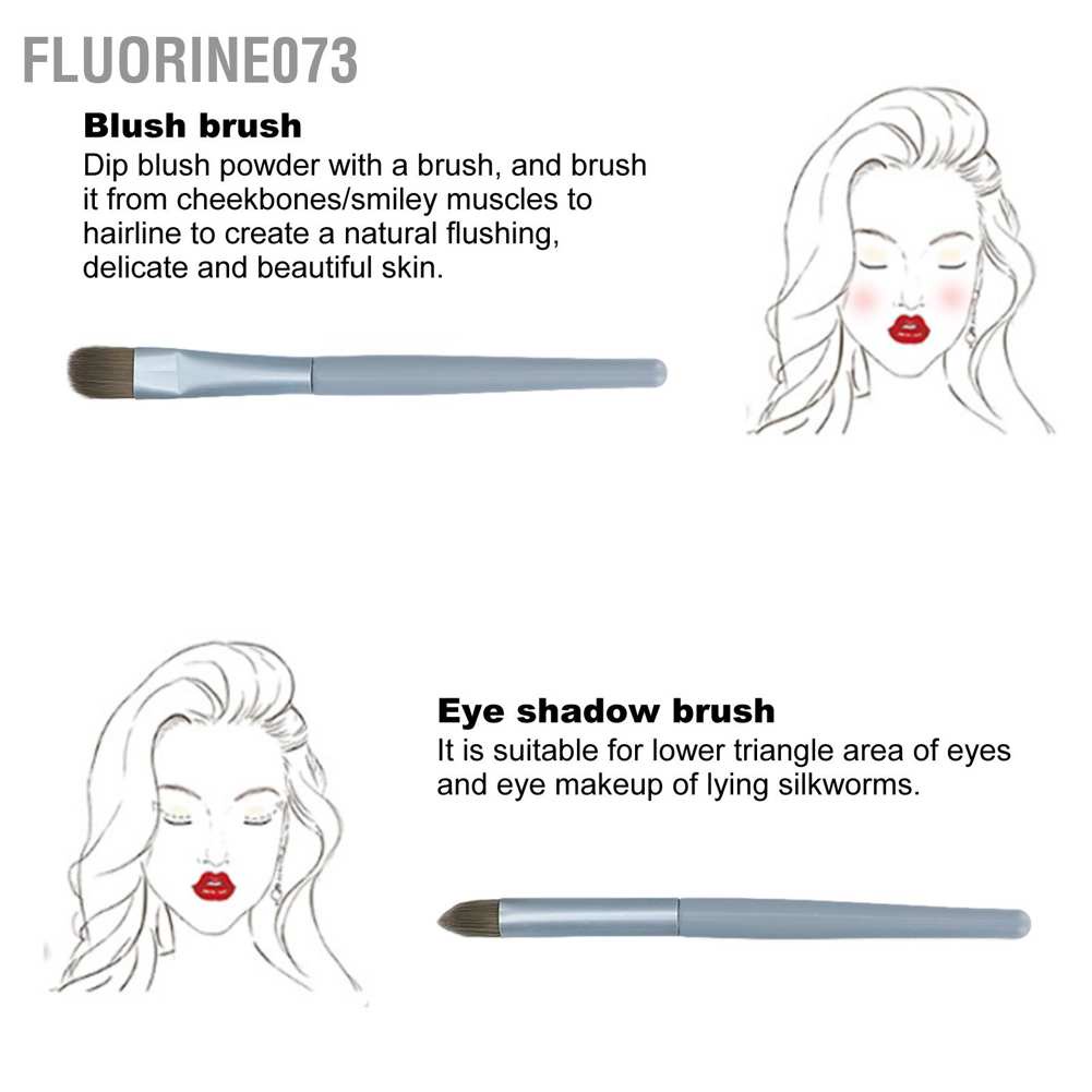 [Hàng mới về] Bộ 8 cọ đánh kem nền phấn phủ phấn mắt trang điểm mặt chuyên nghiệp