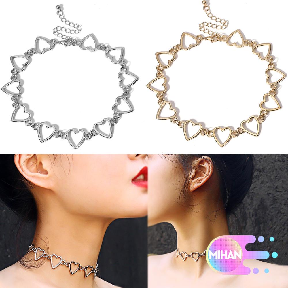 Vòng cổ mặt hình trái tim MIHAN1 bằng thép không gỉ thời trang cho nữ