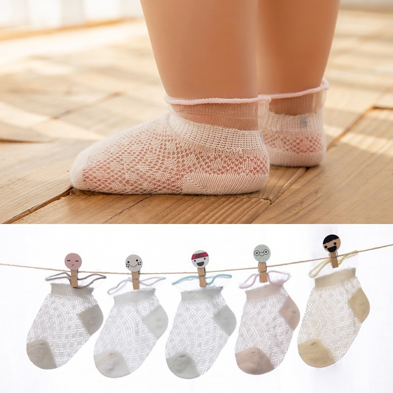 Tất Cho Bé Từ 0-8 Tuổi - Tất Lưới Thoáng Khí Thu Đông