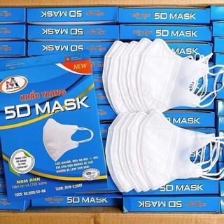 Khẩu trang 5D mask Nam Anh  người lớn 1 hộp 10 cái