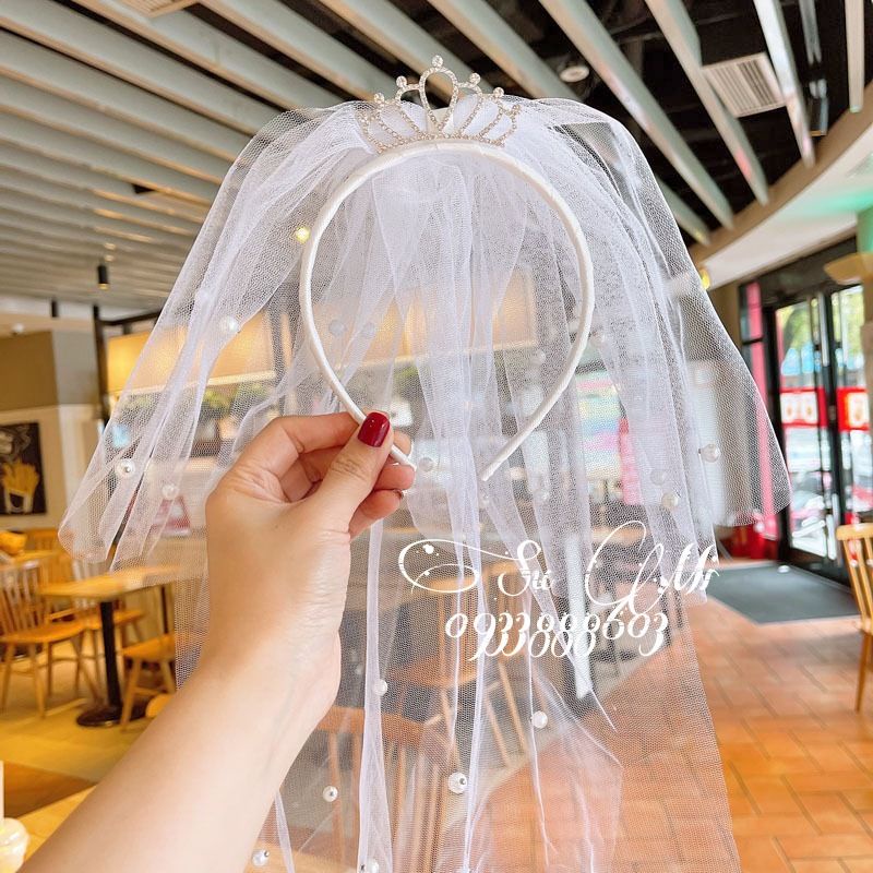 Lúp vương miện cô dâu _ Cài cô dâu đính ngọc cho- Lúp xinh cho bé gái