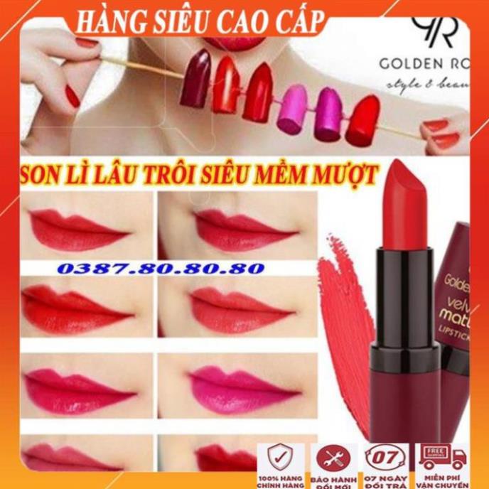 Son lì lâu trôi siêu mềm mượt velvet golden rose/Son kem lì đẹp không trôi, không lem Xịn