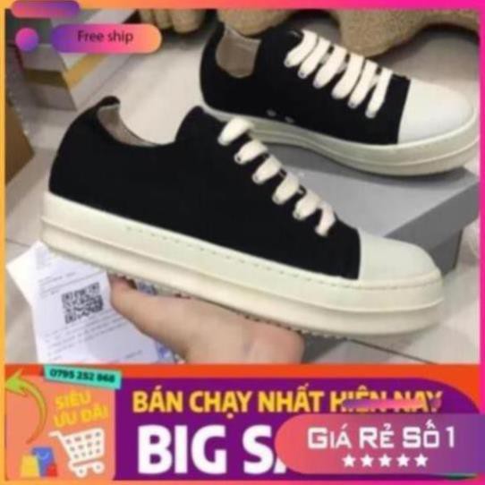 [Sale 3/3] [ 💝 GIÁ SALE] Giày rick owen cổ thấp 🌟  R🔥E🔥P 1:1 VN đế thơm Full box + Bill Sale 11 -op1 '