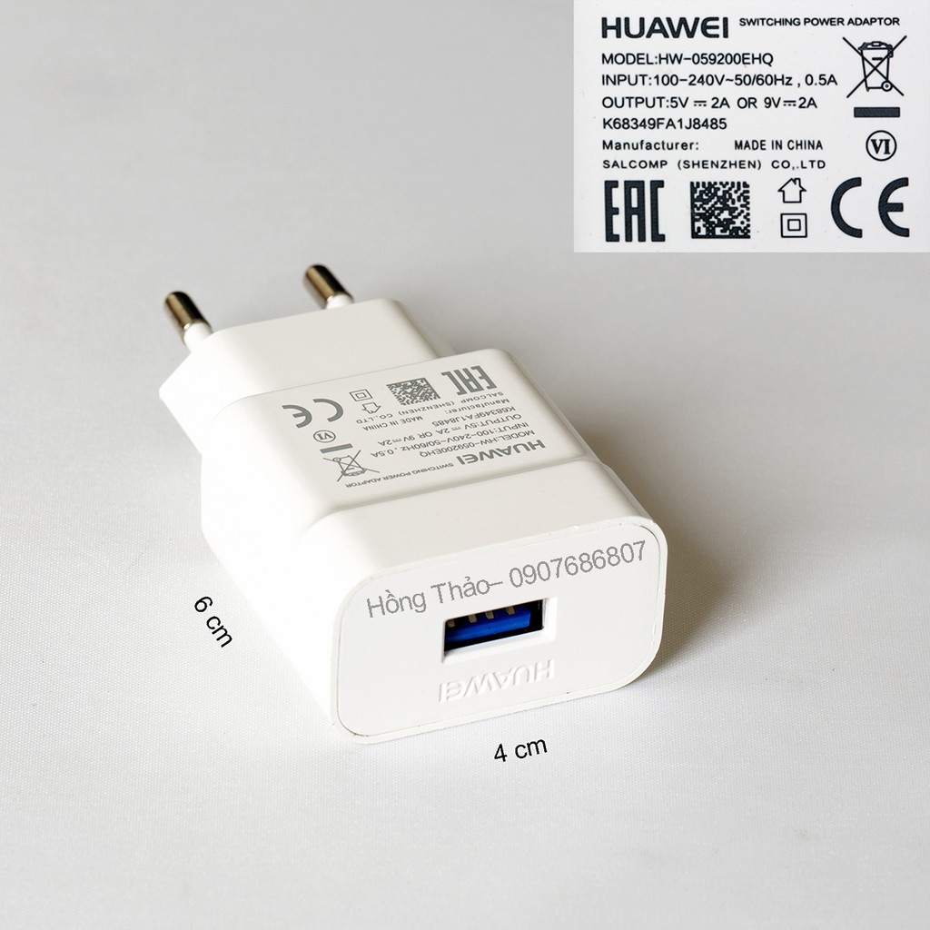 Sạc USB 5V 2A or 9V 2A Huawei