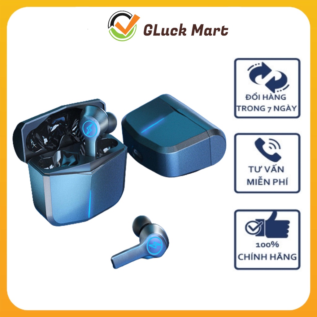 Tai Nghe Bluetooth Lightning TWS-02 Bass Mạnh - Tai Nghe Không Dây, Có Mic, Pin Siêu Khỏe, Độ Trễ Thấp, Cảm Ứng Vân Tay