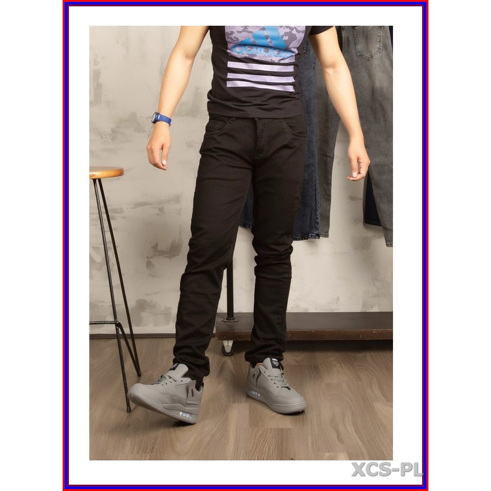 Quần jean nam cao cấp ĐEN TRƠN siêu đẹp không xù lông, không ra màu, chất giãn tốt đenTRƠN.325