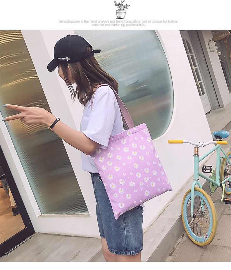 Daisies Tote Bag GD Peaceminusone Túi Xách Nữ Vải Bạt Thời Trang Hàn G-DRAGON BIGBANG