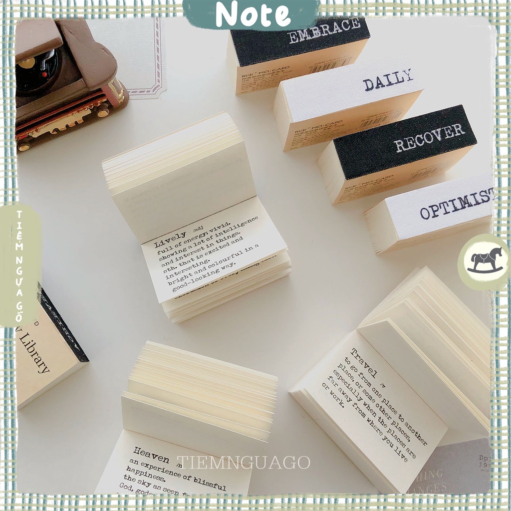 Cuốn Từ Điển Mini Vintage Definition 100 Trang Decor Sổ Tay, Planner, Bullet Journal – Tiệm Ngựa Gỗ, Đà Nẵng