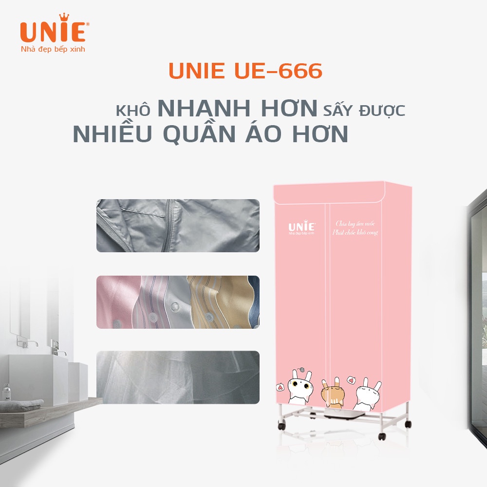 Tủ Sấy Quần Áo Unie UE-666 - Hàng Chính Hãng - Bảo Hành 12 Tháng