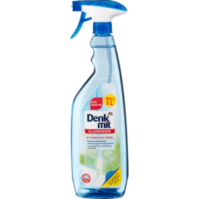Nước xịt lau kính DENKMIT, chai xịt nước lau kính