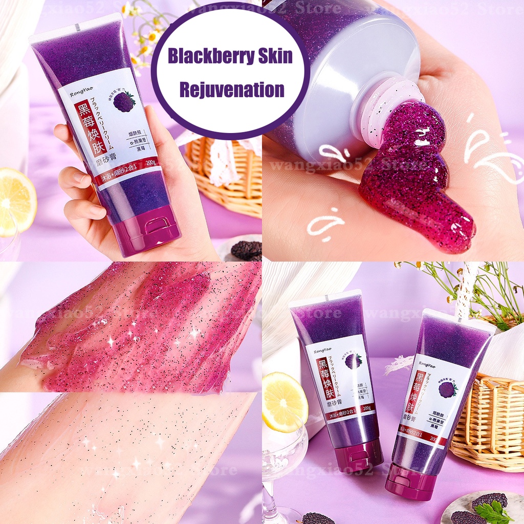 200/60g tẩy tế bào chết+Gel Tẩy Tế Bào Chết Cho Cơ Thể Chiết Xuất Quả Mâm Xôi tẩy tế bào chết tẩy da chết dâu rừng Kem Tẩy Tế Bào Chết Toàn Thân Làm Trắng