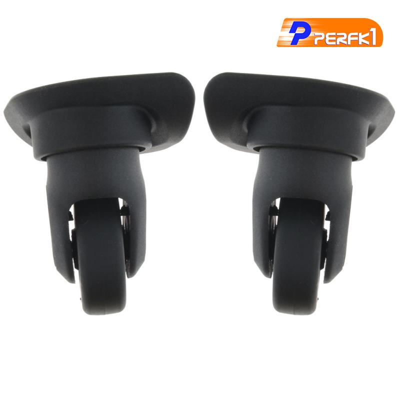 1 Cặp Bánh Xe Đẩy Hành Lý Xoay 360 Độ Không Ồn Perfk1 ° Bánh Xe Xoay Màu Đen A84 A84