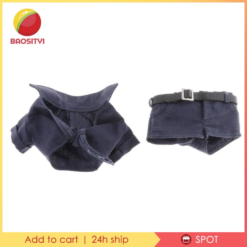 [Baosity1] Áo Sơ Mi Ngắn Tay Và Quần Ngắn Cho Mô Hình Hành Động 12 &quot;Nữ 1 / 6