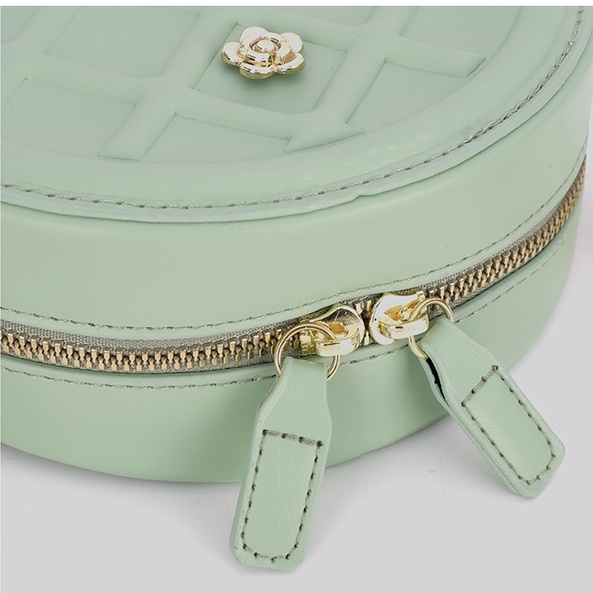 🌸Hàng Order🌸 Túi Xách Nữ CEEKAY Da Trơn Dập Vân Dáng Tròn Quai Da Phối Xích Quả Lắc Sang Chảnh Nữ Tính 🌸Hàng Quảng Châu