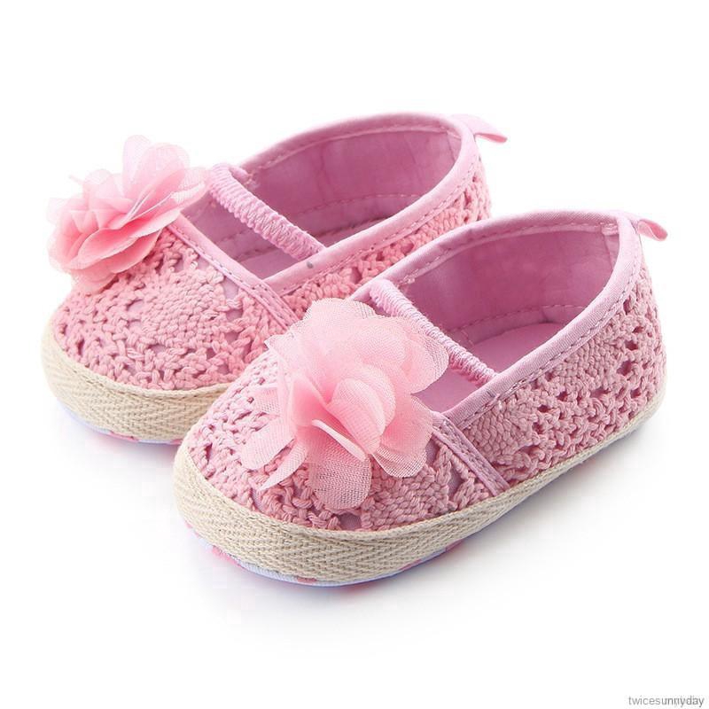 Giày búp bê đan len xinh xắn dành cho bé gái