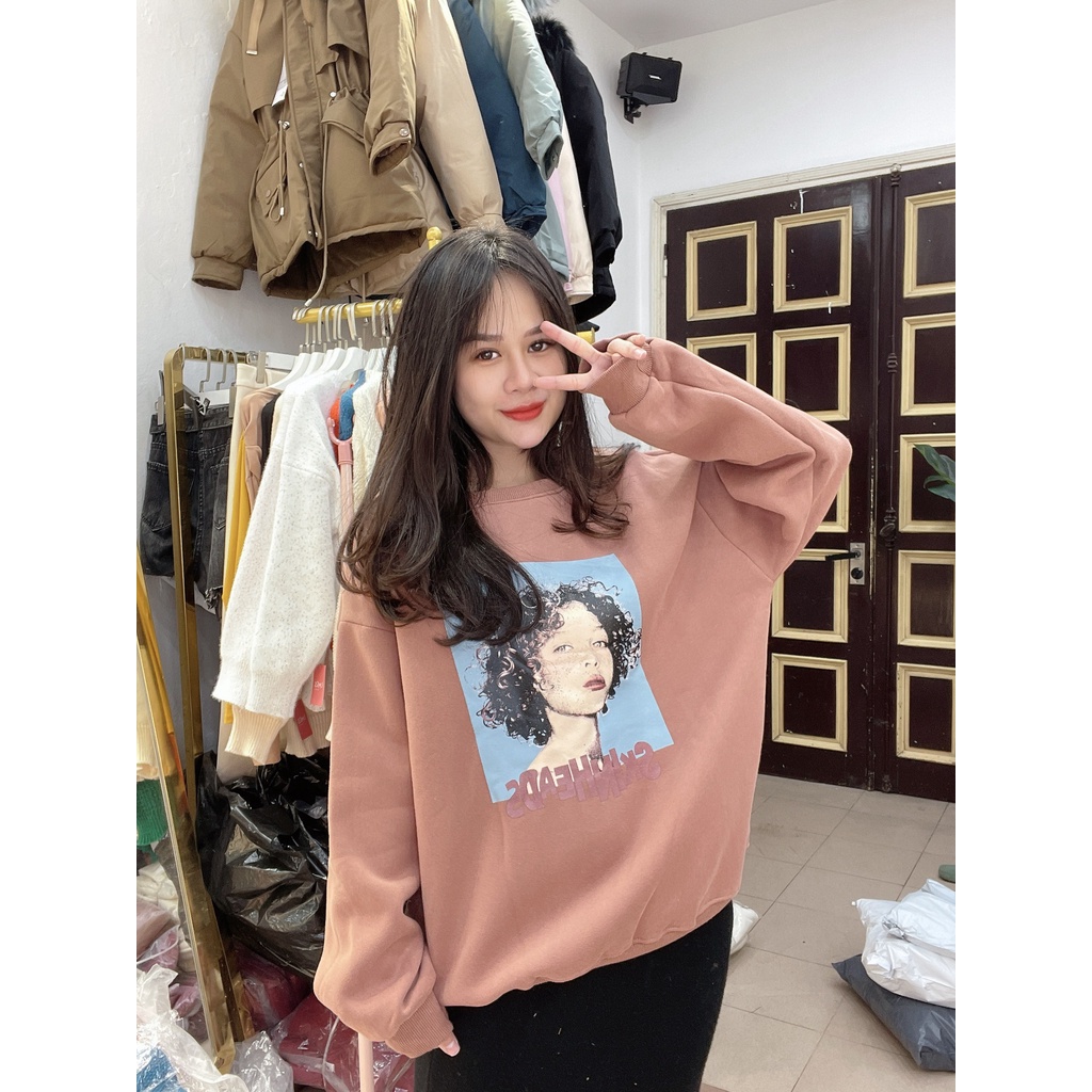 Áo nỉ bông in hình cô gái tóc xù 1534 IMES SHOP | BigBuy360 - bigbuy360.vn