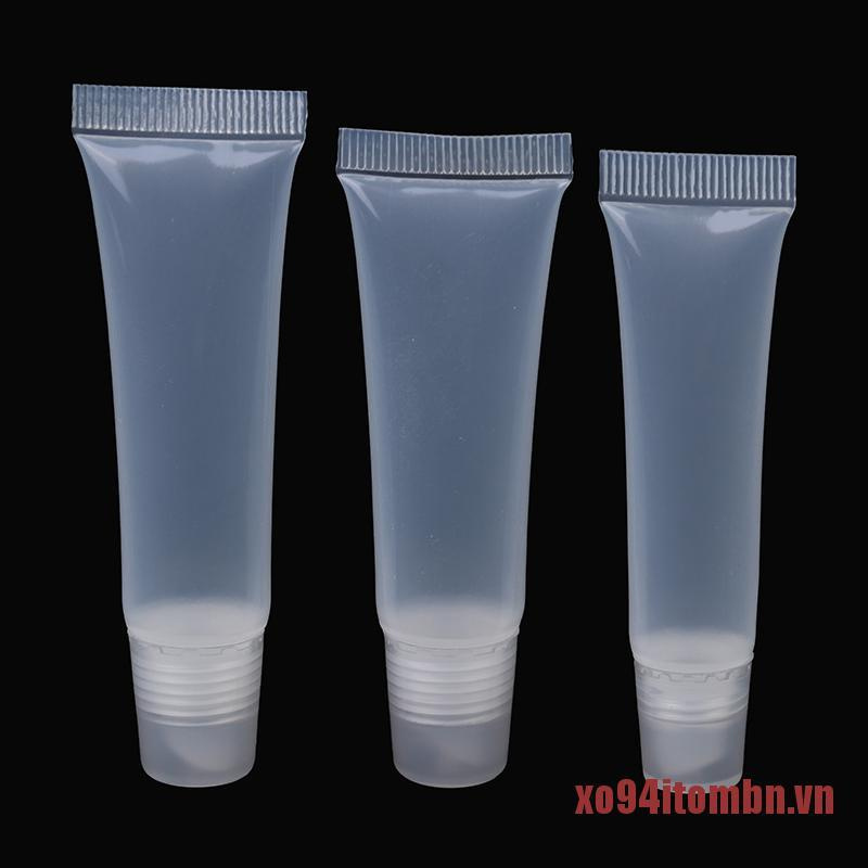 (Hàng Mới Về) Tuýp Rỗng Đựng Son Môi Trong Suốt Dung Tích 8 / 10 / 15ml