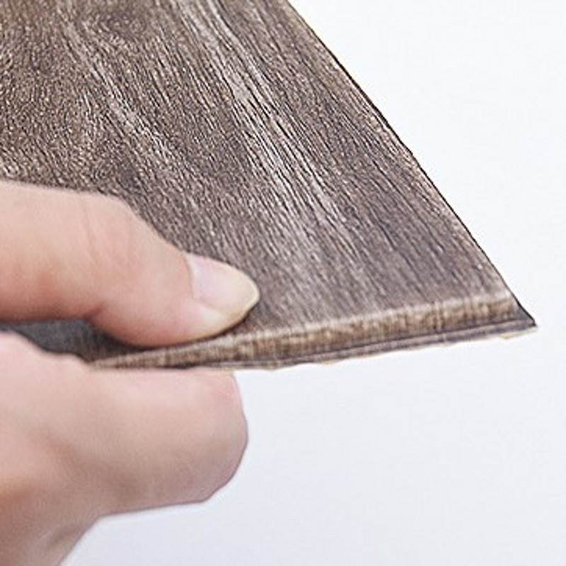 Miếng Dán Tường / Sàn Giả Gỗ 3d Tự Dính Chống Va Chạm Chống Thấm Nước 11x70cm