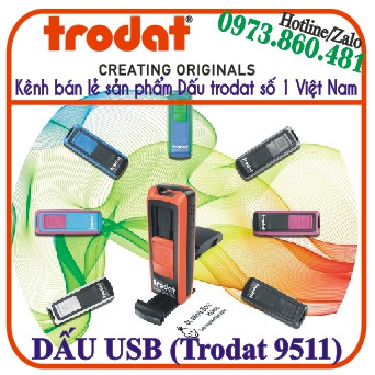 Khắc con dấu USB nhỏ gọn, xinh, rẻ, đẹp, Chính hãng (Trodat 9511)