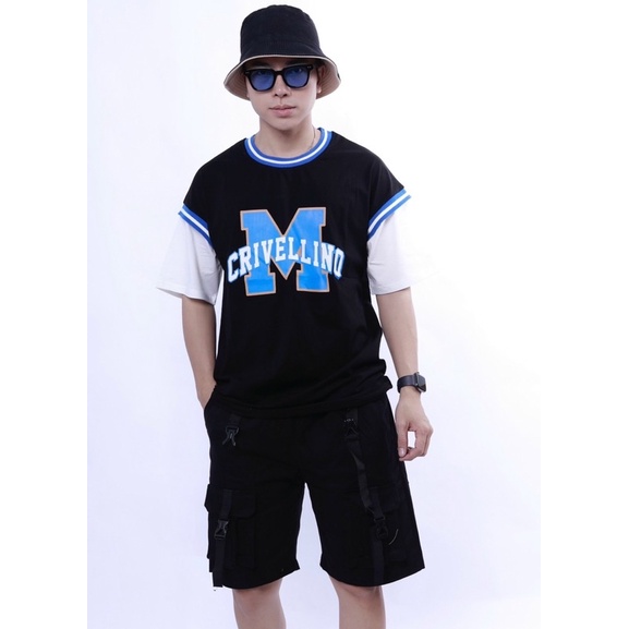áo thun nam form rộng , kiểu bóng chày Nô Store