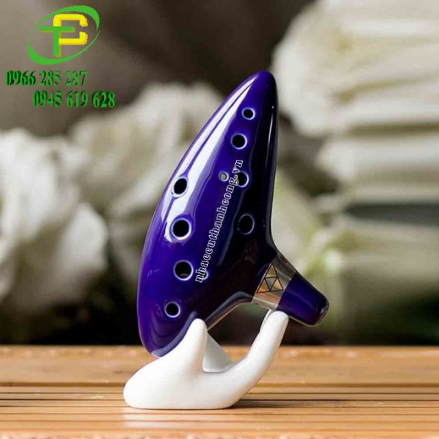 Sáo Ocarina bằng sứ 12 lỗ - Tặng kèm túi đựng