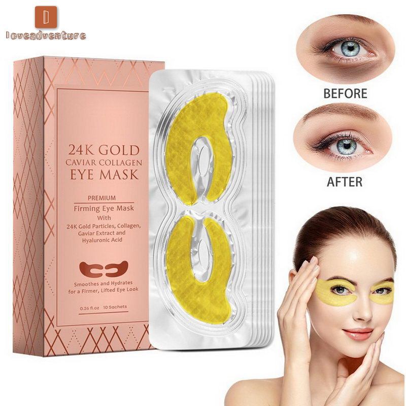 LV△ Golden Eye Mask Moisturizing Firming Skin Eyes Bag Black Circles Create Charming Eyes