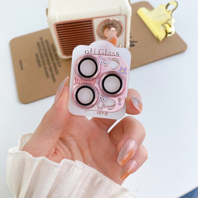Miếng Dán Bảo Vệ Ống Kính Máy Ảnh In Hình Thỏ Disney Bằng Kim Loại Mạ Điện Cho iPhone 14 13 12 Pro Max Mini 11 Pro Max Plus Sự Bảo