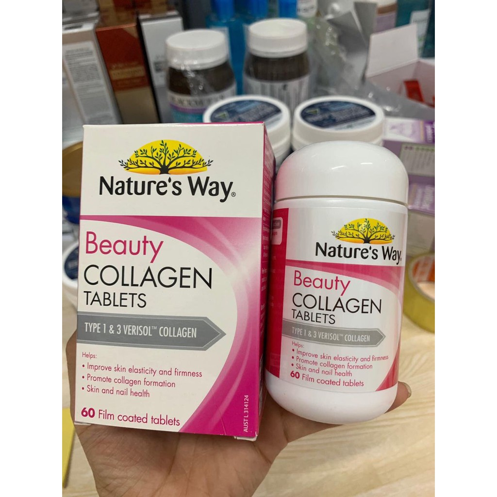 Viên uống đẹp da Beauty Collagen Booster Nature's Way của Úc, 60 viên