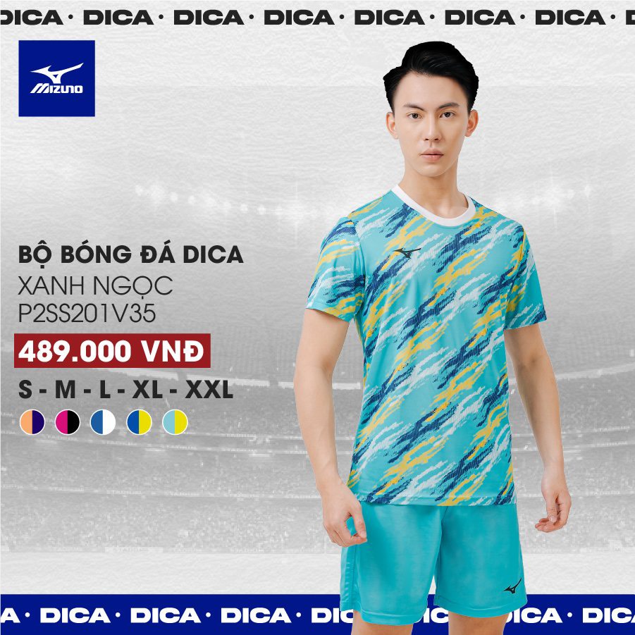 Bộ Quần Áo Bóng Đá MIZUNO Dica Họa Tiết Mát Thích Hợp Chơi Thể Thao