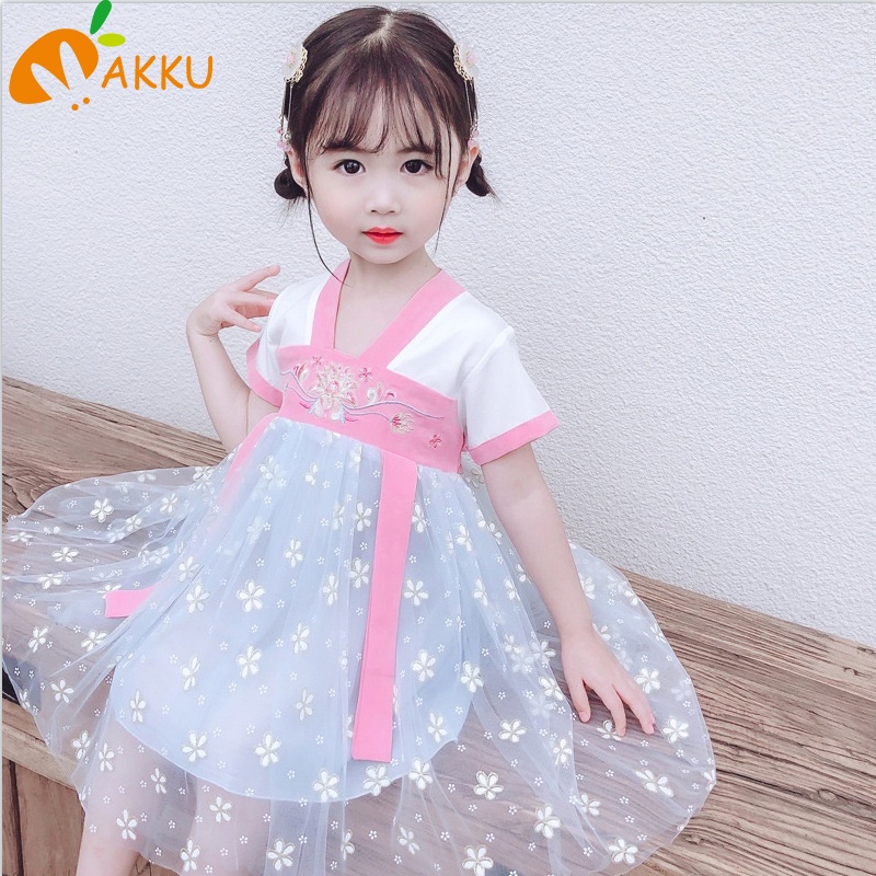 Đầm Công Chúa Ngắn Tay Cho Bé Gái