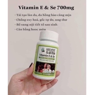 Vitamin E&SE Selenium 700mg (mẫu mới)