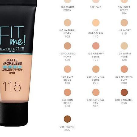 (hàng Mới Về) Kem Nền Maybelline Fit Me Lì + Che Lỗ Chân Lông 18ml | BigBuy360 - bigbuy360.vn