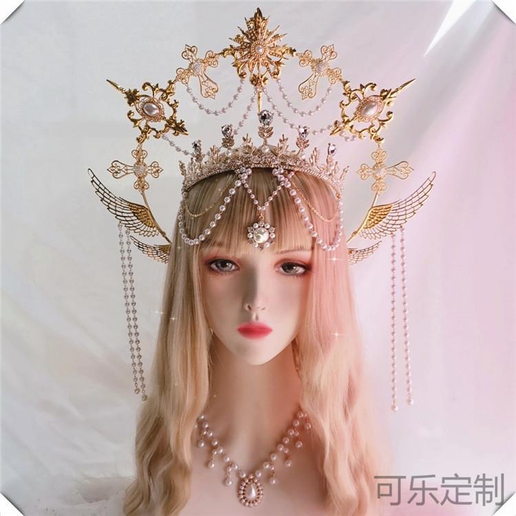 Băng Đô Chính Hãng Lolita Halo Thiên Thần Mặt Trời Thần Apollo Hanfu Bản To Làm Đạo Cụ Chụp Ảnh Nhà Thờ