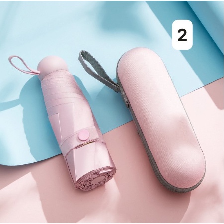 Dù (Ô) mini gấp gọn 8 thanh kèm bao đựng tiện lợi