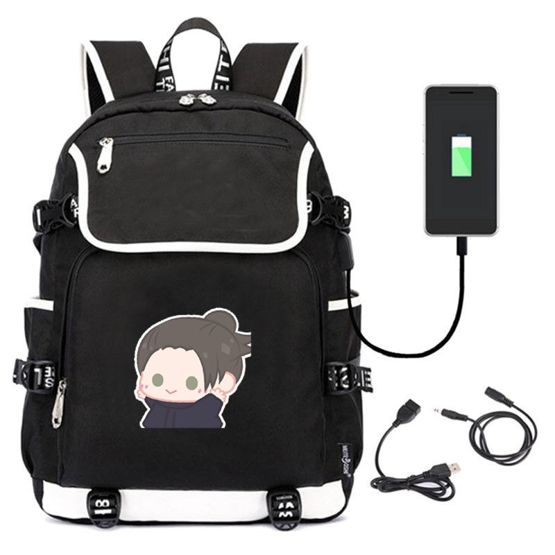 Balo nắp ngang in hình JUJUTSU KAISEN VER TẬP THỂ DỤC anime chibi thiết kế thông minh đi học cho nam nữ