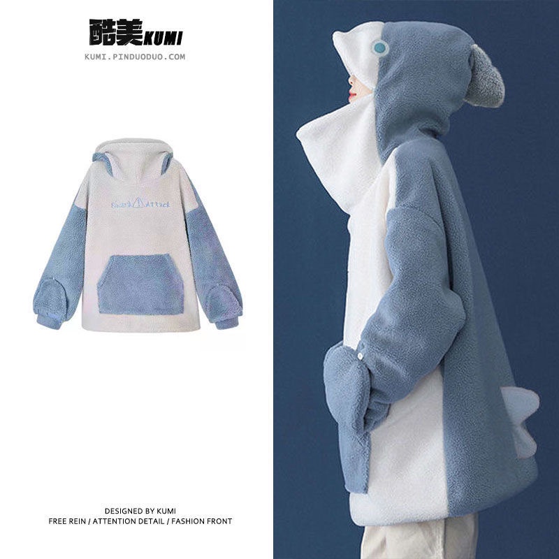 [Hàng Order] - Áo Hoodie Cá Mập Chất Lông Cừu Dày Dặn Nam Nữ | BigBuy360 - bigbuy360.vn