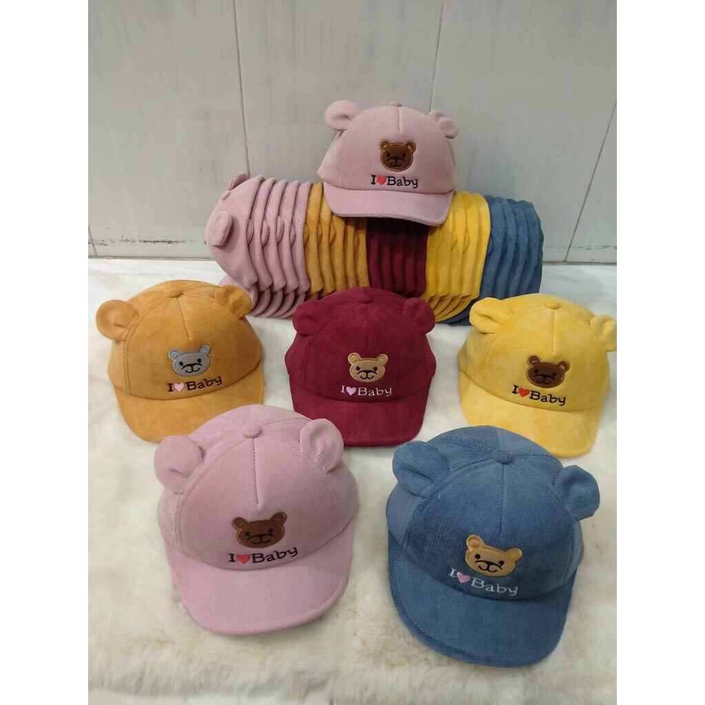Nón kết mềm có chữ ILOVEBABY cho bé từ 0-2T